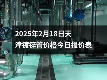 2025年2月18日天津镀锌管价格今日报价表
