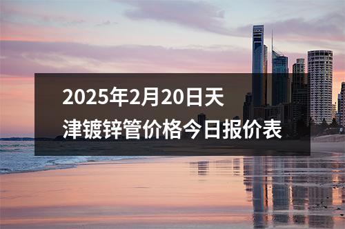 2025年2月20日天津镀锌管价格今日报价表
