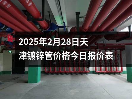 2025年2月28日天津镀锌管价格今日报价表