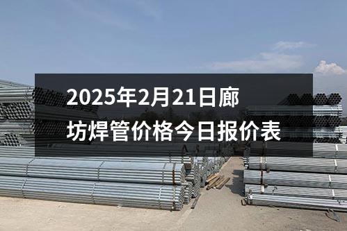 2025年2月21日廊坊焊管价格今日报价表